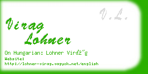 virag lohner business card